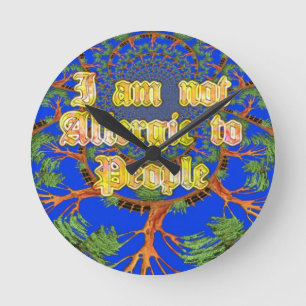 Reloj Redondo Mediano Alquimia de Acacia: No soy alérgico al arte popula