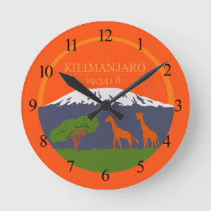 Reloj Redondo Mediano Altitud de Kilimanjaro