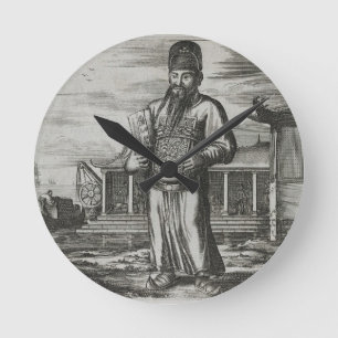 Reloj Redondo Mediano Alto funcionario público que recoge los impuestos,