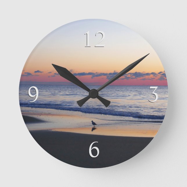Reloj Redondo Mediano Amanecer en Bethany Beach I (Anverso)