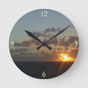 Reloj Redondo Mediano Amanecer sobre San Juan I Puerto Rico
