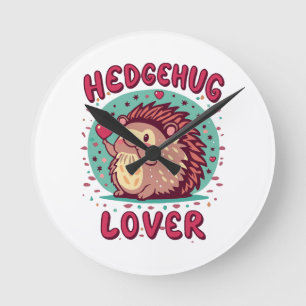 Reloj Redondo Mediano Amante de Hedgehug