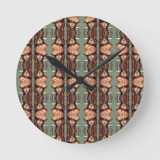 Reloj Redondo Mediano amantes de hongos caprichosos y trippy