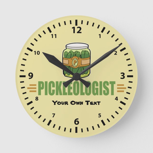 Reloj Redondo Mediano Amantes de PICKLEOLOGIST (Anverso)