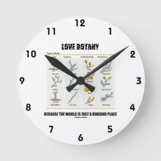 Reloj Redondo Mediano Amar A La Botánica Porque El Mundo Es Sólo Un Inqu