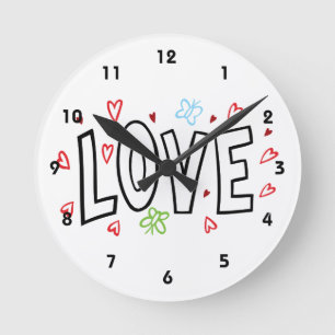 Reloj Redondo Mediano Amar el arte con el corazón