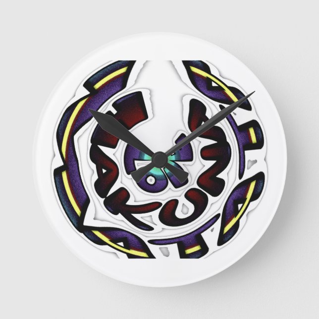 Reloj Redondo Mediano Amar la imagen artística de Hakuna Matata (Anverso)