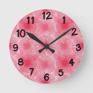 Reloj Redondo Mediano Amaranth Stars