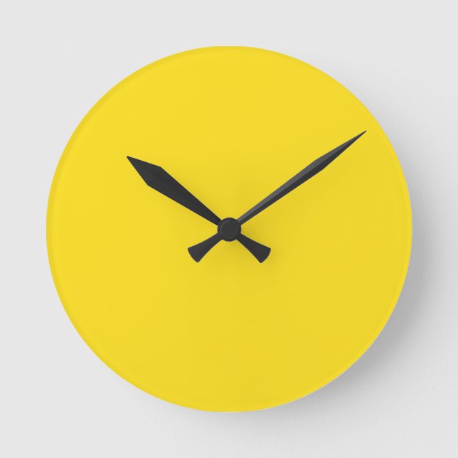 Reloj Redondo Mediano Amarillo (Anverso)