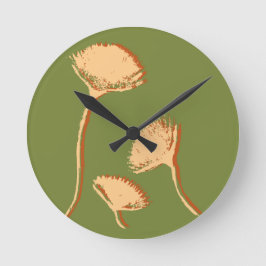 Reloj Redondo Mediano Amarillo Diente de León Pop