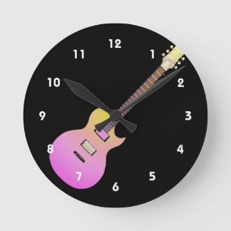 Reloj Redondo Mediano amarillo gradient.png del rosa de la guitarra