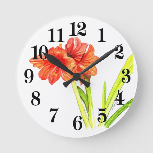 Reloj Redondo Mediano Amaryllis (Anverso)