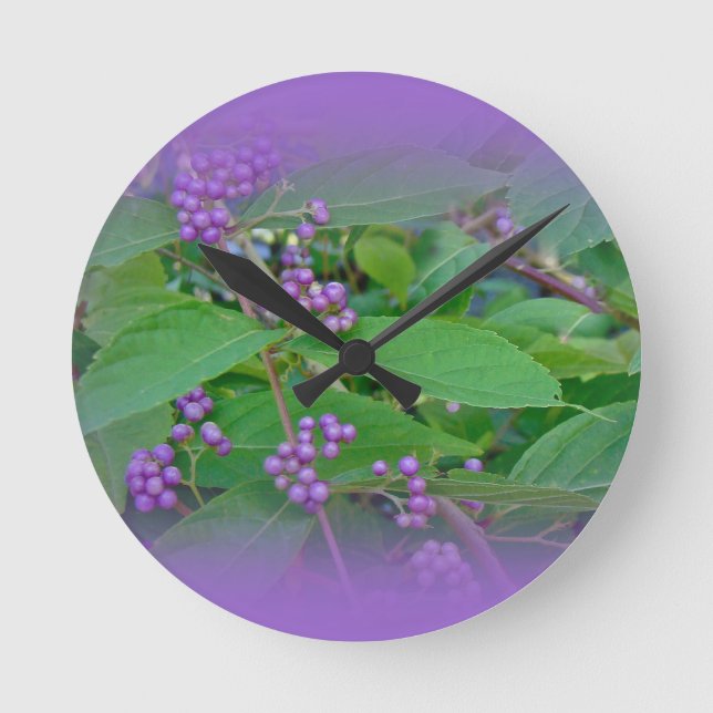 Reloj Redondo Mediano American Beautyberry (Callicarpa americana) (Anverso)