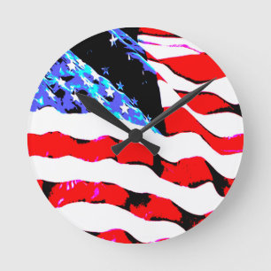 Reloj Redondo Mediano American flag