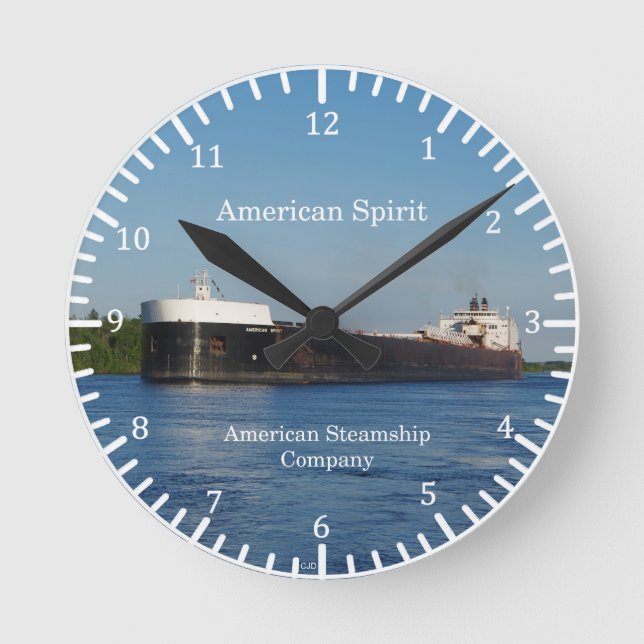 Reloj Redondo Mediano American Spirit clock (Anverso)