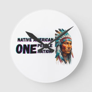 Reloj Redondo Mediano Americano nativo
