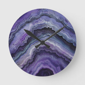 Reloj Redondo Mediano Amethyst Geode Fluid Pour