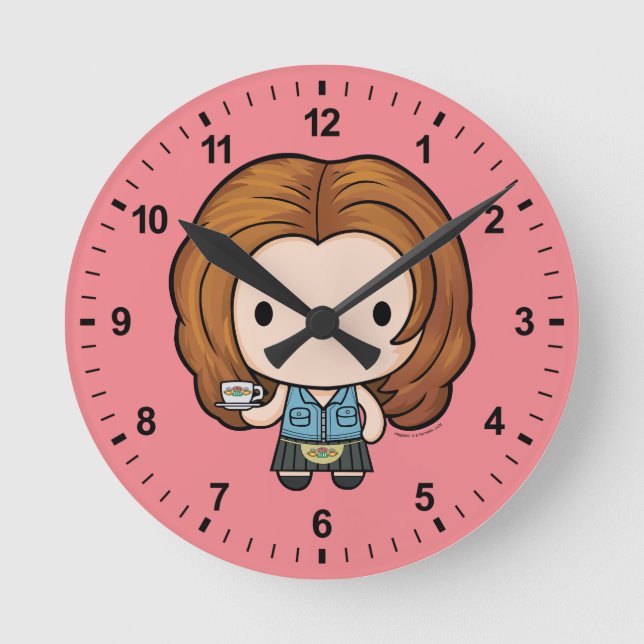 Reloj Redondo Mediano AMIGOS™ | Rachel Chibi (Anverso)