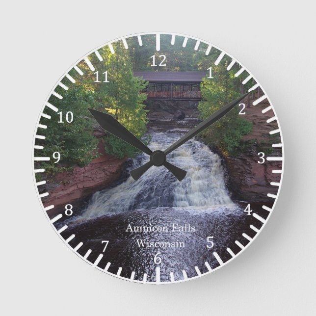 Reloj Redondo Mediano Amnicon Falls State Park clock (Anverso)