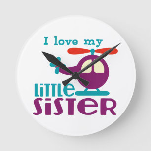 Reloj Redondo Mediano Amo a mi hermanita