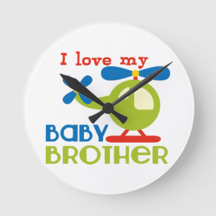 Reloj Redondo Mediano Amo a mi hermano bebé