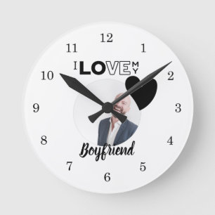 Reloj Redondo Mediano Amo a mi novio, esposo y abuelo