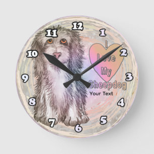 Reloj Redondo Mediano Amo a mi pastor ovejero