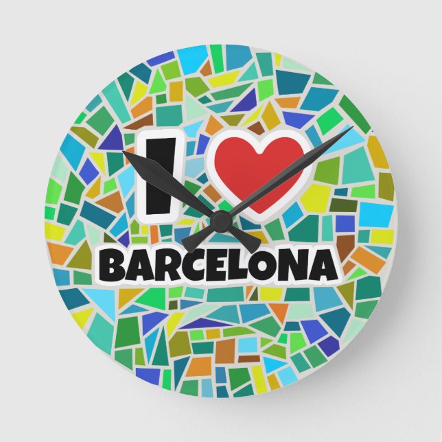 Reloj Redondo Mediano Amo Barcelona (Anverso)