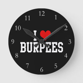 Reloj Redondo Mediano Amo Burpees, aptitud