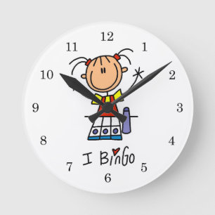 Reloj Redondo Mediano Amo el Bingo