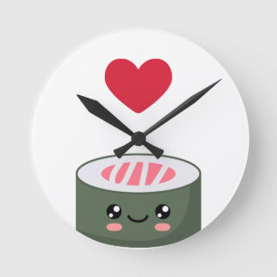 Reloj Redondo Mediano Amo el sushi