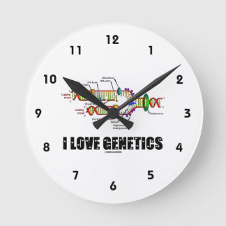 Reloj Redondo Mediano Amo la genética (replicación del ADN)