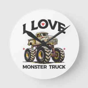 Reloj Redondo Mediano Amo Monster Truck