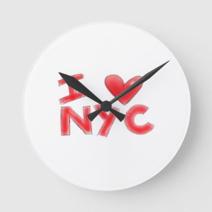 Reloj Redondo Mediano Amo NYC Clásico