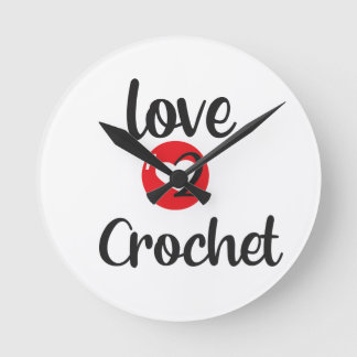 Reloj Redondo Mediano amor 2 crochet