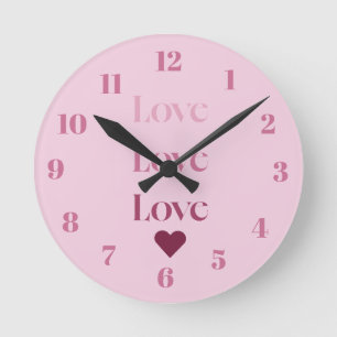 Reloj Redondo Mediano Amor amor amor