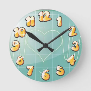 Reloj Redondo Mediano Amor de osciloscopio