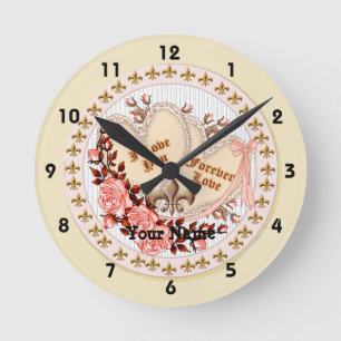 Reloj Redondo Mediano Amor Eterno  