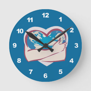 Reloj Redondo Mediano Amor Madre Tierra