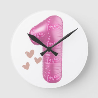 Reloj Redondo Mediano AMOR SOLITARIO – Unidad, Paz y Vibraciones Positiv