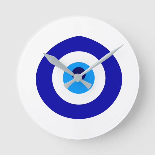 Reloj Redondo Mediano Amuleto turco llamado Nazar (Anverso)