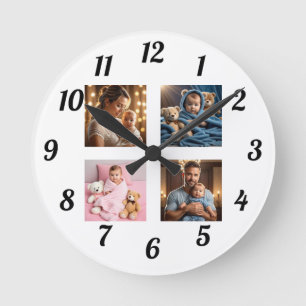 Reloj Redondo Mediano Añade tu propia Foto Familia