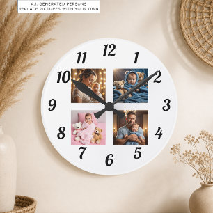 Reloj Redondo Mediano Añade tu propia Foto Familia