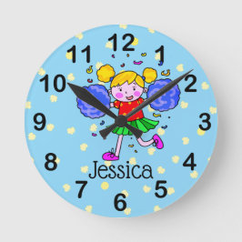 Reloj Redondo Mediano añadir nombre - lindo animador chica
