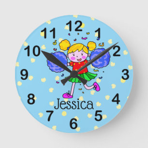 Reloj Redondo Mediano añadir nombre - lindo animador chica