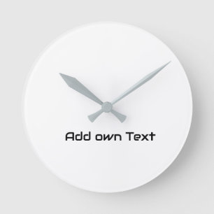 Reloj Redondo Mediano Añadir un texto propio Nombre de texto impreso Acr