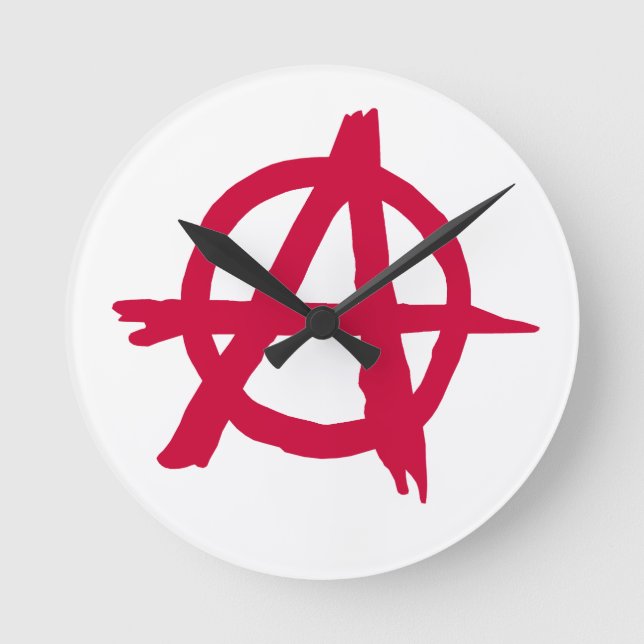 Reloj Redondo Mediano Anarchy SYmbol (Anverso)