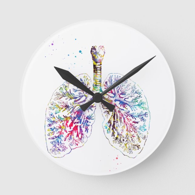 Reloj Redondo Mediano Anatomical Lungs (Anverso)