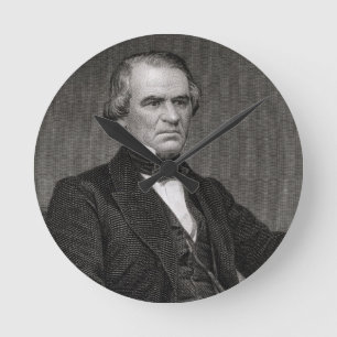 Reloj Redondo Mediano Andrew Johnson, grabado de una fotografía por Thom