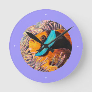 Reloj Redondo Mediano Anemone Fish Round Wall Clock